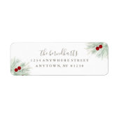 Vakantie retour adres label *Let's Be Merry* (Voorkant)