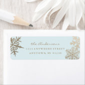 Vakantie retour adres label *vergulde sneeuwvlok* (Insitu)