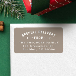 Vakantie retour adres speciale levering neutraal etiket