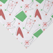 Vakantie Retro Atomic Pattern op wit Tissuepapier (Detail)