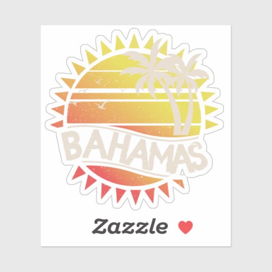 Vakantie Retro Bahamas Sticker  Cruise (Vel)