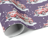 Vakantie retro vrachtwagen met snoepstokken cadeaupapier (Rol Hoek)