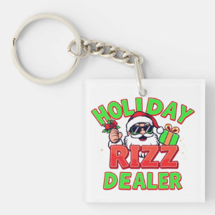 Vakantie Rizz Dealer gen alpha meme Kerstmis Sleutelhanger