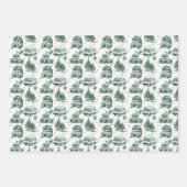 Vakantie Road Trip Kerst Gift Bag | groen Inpakpapier Vel (Voorkant 3)