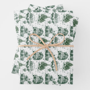 Vakantie Road Trip Kerst Gift Bag   groen Inpakpapier Vel