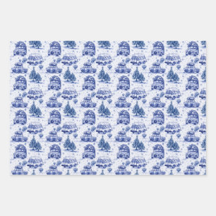 Vakantie Road Trip Kerst Wrapping   3 kleuren Inpakpapier Vel