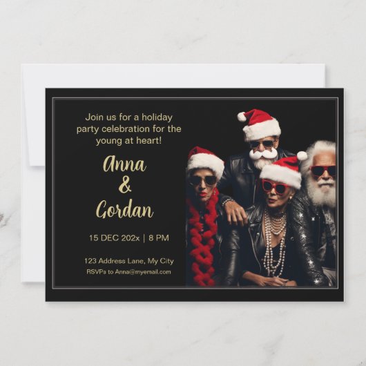 Vakantie rockers die jong zijn in hart en nieren u bedankkaart (Voorkant)