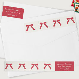 Vakantie Rode Berry Bows op Cream Christmas