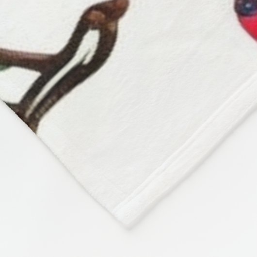 Vakantie Rode bessen & Pine Botanisch Ontwerp Fleece Deken (Hoek)