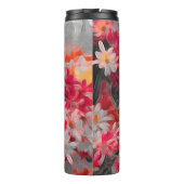 Vakantie Rode Bloemen Tumbler Thermosbeker (Achterkant)