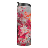 Vakantie Rode Bloemen Tumbler Thermosbeker (Geroteerd rechts)