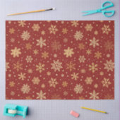 Vakantie rode en gouden sneeuwvlokken tissuepapier (Craft)