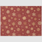Vakantie rode en gouden sneeuwvlokken tissuepapier (Voorkant)
