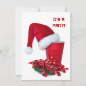 Vakantie Rode Party Cup en Pet Kaart (Voorkant)