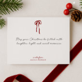 Vakantie Rode Strepen en Bow Note Kaart