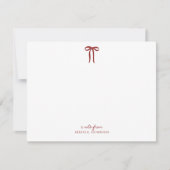 Vakantie Rode Strepen en Bow Note Kaart (Voorkant)