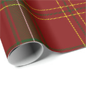 Vakantie Rode Tartan Kerst Plaid Cadeaupapier (Rol Hoek)