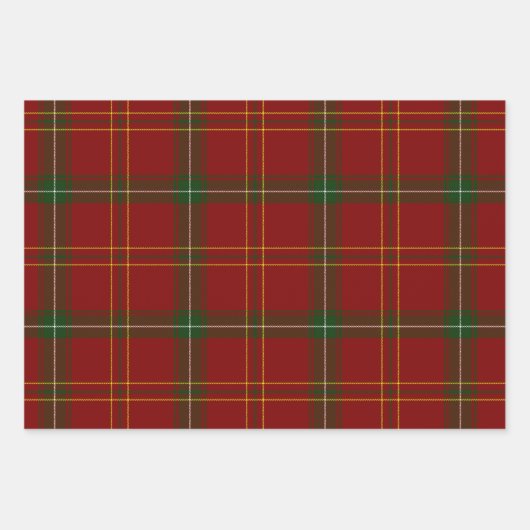 Vakantie Rode Tartan Kerst Plaid Inpakpapier Vel (Voorkant)