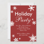 Vakantie Rode Tijd om te Drinken Champagne Invitat Kaart (Achterkant)