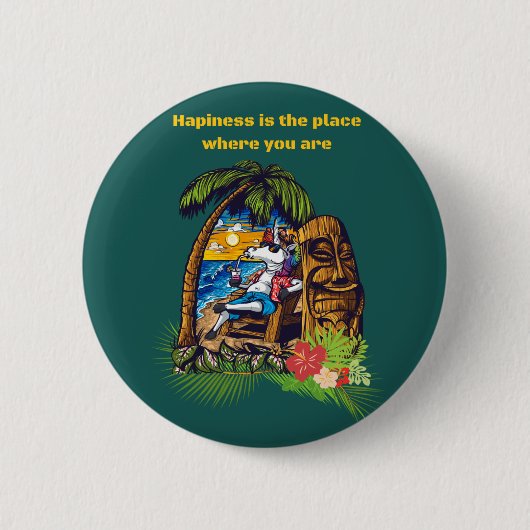 Vakantie Ronde Button 5,7 Cm (Voorkant)