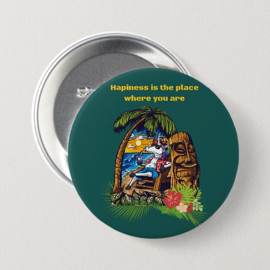 Vakantie Ronde Button 7,6 Cm (Voorkant /achterkant)