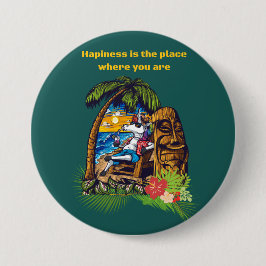 Vakantie Ronde Button 7,6 Cm