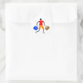Vakantie Ronde Sticker (Tas)