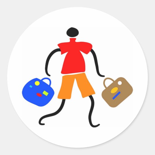 Vakantie Ronde Sticker (Voorkant)