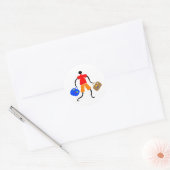 Vakantie Ronde Sticker (Envelop)