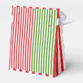 Vakantie rood & elf groen Snoep streep gestreept Bedankdoosjes (Achterkant)