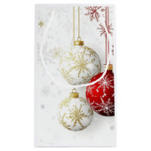 VAKANTIE ROOD EN GOUD ORNAMENTEN #1 Cadeautas (Achterkant)