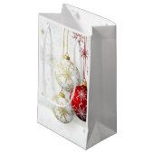 VAKANTIE ROOD EN GOUD ORNAMENTEN #1 Cadeautas (Voorkant Gekanteld)