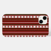 Vakantie Rood en Groen Fair Isle Case-Mate iPhone Case (Achterkant (horizontaal))