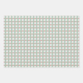 Vakantie Rood Groen Crest Kerstmis Inpakpapier Vel (Voorkant 2)