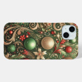 VAKANTIE ROOD GROEN GOUD ZILVER ORNAMENTEN Case-Mate iPhone CASE (Achterkant (horizontaal))