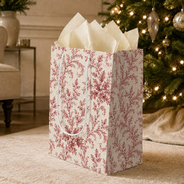Vakantie Rood Loof Elegant Groene Beplanting Medium Cadeauzakje