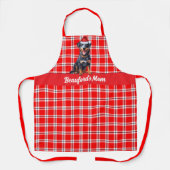 Vakantie Rood Wit Plaid Beauceron Hond Kerstmis Schort (Voorkant)