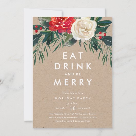 Vakantie Roos Vakantispartij Kaart (Voorkant)