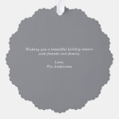 Vakantie Roze Joy Krans Botanisch Ornament Kaart (Achterkant)