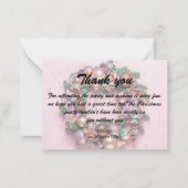 Vakantie Roze krans Kerstfeest Dank u Notitiekaartje (Voorkant)