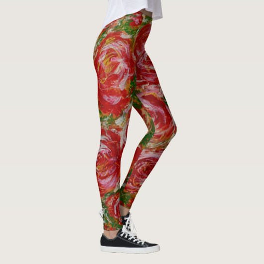 Vakantie-Rozen Leggings (Rechts)
