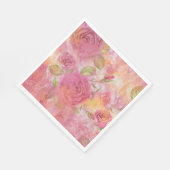 Vakantie rozen Luncheon Papieren servetten (Hoek)