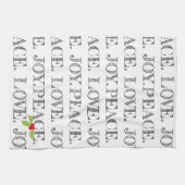 Vakantie RUST. LIEFS. VREUGDE. Kerstmis Holly Arti Theedoek (Horizontaal)