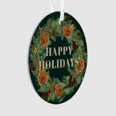 Vakantie Rustiek Gedroogd Sinaasappel Pine Krans F Ornament (voorkant)