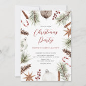 Vakantie Rustiek Kerstfeest Kaart (Voorkant)