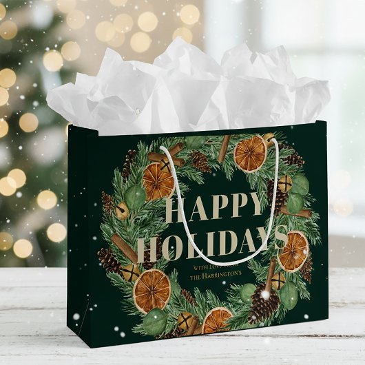 Vakantie Rustieke Pine Gedroogd Sinaasappel Waterv Groot Cadeauzakje