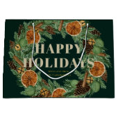 Vakantie Rustieke Pine Gedroogd Sinaasappel Waterv Groot Cadeauzakje (Voorkant)