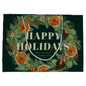 Vakantie Rustieke Pine Gedroogd Sinaasappel Waterv Groot Cadeauzakje (Achterkant)