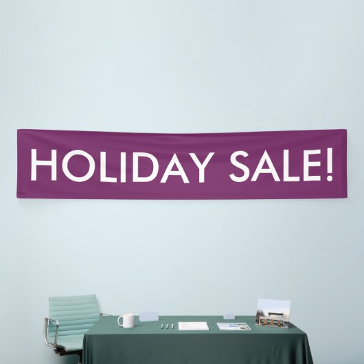 Vakantie Sale aanpasbare paarse witte banner (Beurs)