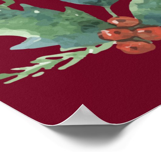 Vakantie Sale Kerstmis Bloem Zakelijke advertentie Poster (Hoek)